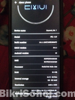 Huawei y9a blue 8/128